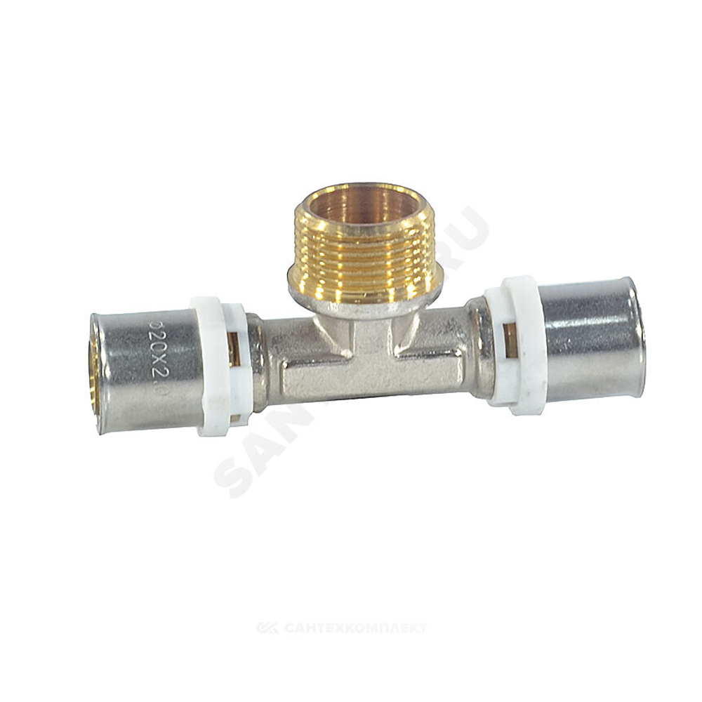 Тройник МП латунь пресс Дн 26х1/2"х26 НР ГОСТ 32415-2013 8012 Aquasfera 8012-04