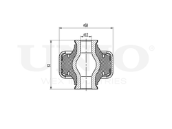 Сайлентблок задний переднего нижнего рычага UNIO RMP-20675