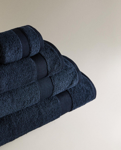Zara Home - Хлопковое банное полотенце премиум-класса (600 г / м2), синий, 30х50 см
