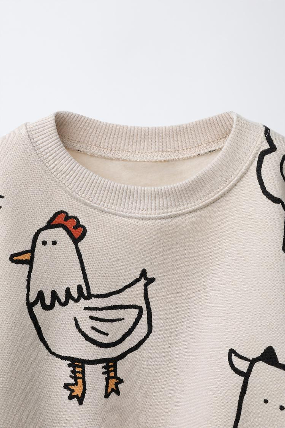 ZARA КОМПЛЕКТ ДЛЯ БЕГА С ПРИНТОМ "ФЕРМА", ЦВЕТ ЛЬДА