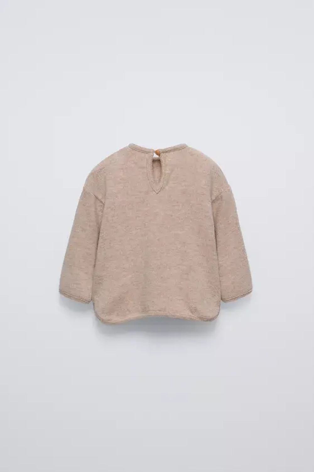 ZARA ФУТБОЛКА ИЗ ТКАНИ SOFT TOUCH, СВЕТЛО-БЕЖЕВЫЙ