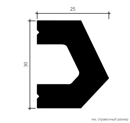 ЕВРОПЛАСТ. МОЛДИНГ 6.51.808 (30*25*2000мм). Перфом/Дюрополимер.