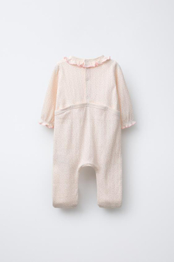 ZARA КОМБИНЕЗОН-ТРАНСФОРМЕР В ГОРОШЕК, ЭКРЮ