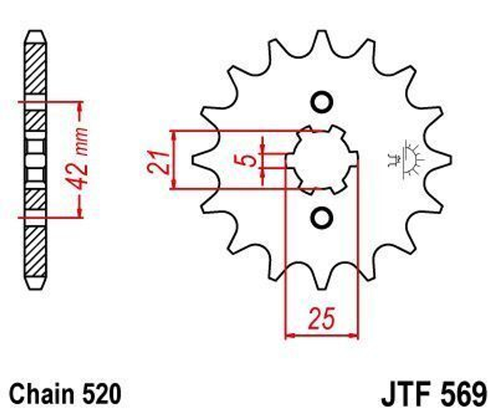 Звезда ведущая JTF569.15, JT