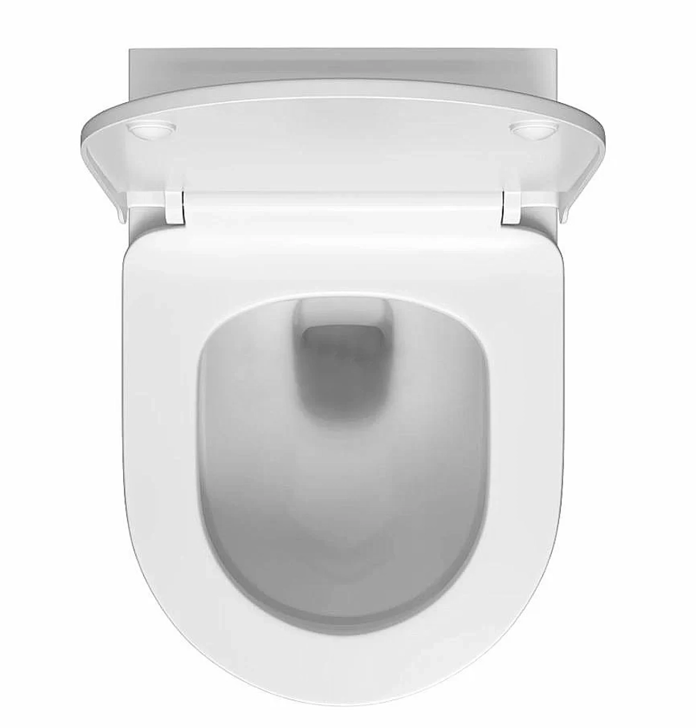 Унитаз подвесной WasserKRAFT Mindel 10TLT.010.ME.PG02.H002 безободковый, с инсталляцией Aller 10, с крышкой микролифт, белый/кнопка золото глянцевое