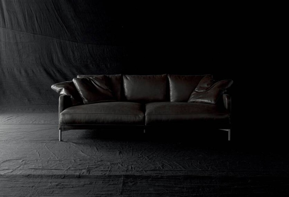 Диван Duma XL LIVING DIVANI кожа/grafit 2200х1020х760h