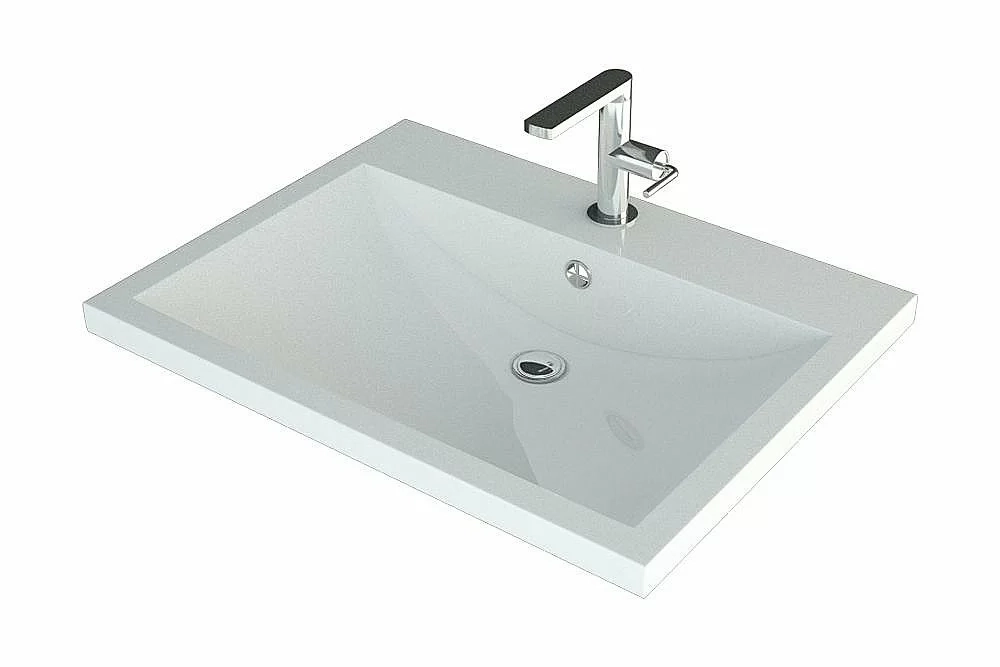 Тумба с раковиной Art&Max Family-M 75 напольная, дуб харбор золотой