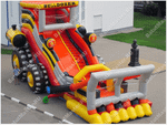 Детский надувной батут-горка "Бульдозер" 18*8*10 м