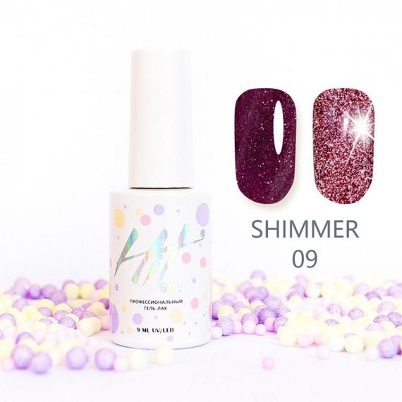 Гель-лак ТМ &quot;HIT gel&quot; №09 Shimmer, 9 мл