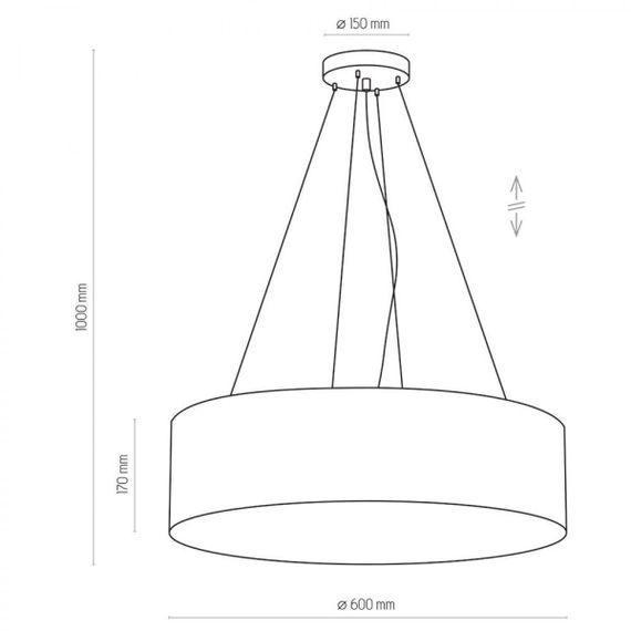 Подвесной светильник TK Lighting 1038 Rondo Granatowe