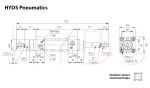 DSBC-100-500-T-PPV-A-N3 Пневмоцилиндр с двусторонним штоком