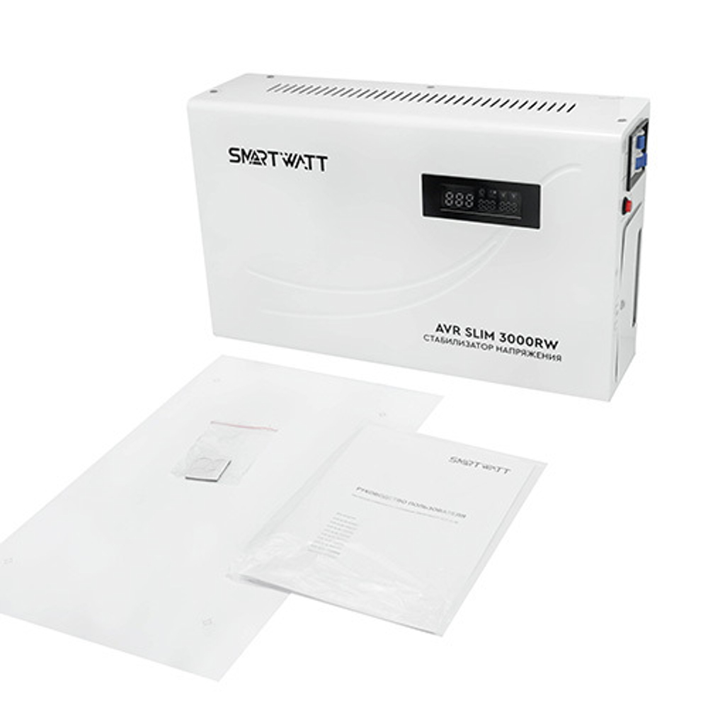 Настенный стабилизатор напряжения SMARTWATT AVR SLIM 3000RW 3000VA, 3 кВт