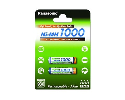 Аккумулятор Panasonic BK-4HGAE/2BE 1000 mAh 2шт AAA