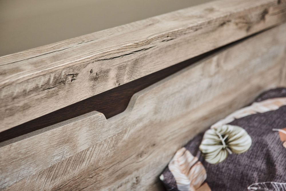 Коллекция Хилтон Кровать 1600 Дуб юкон/Гранж (набор)