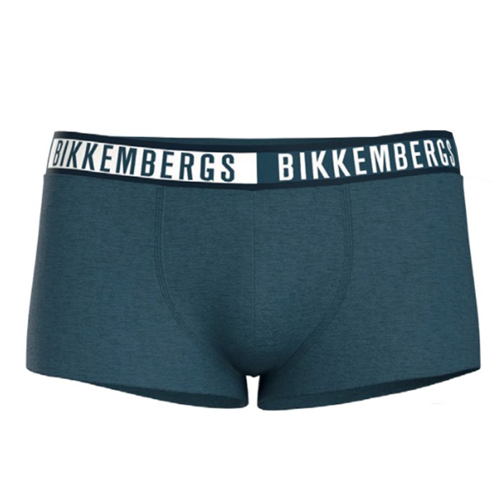 Мужские трусы боксеры синие набор 3в1 Bikkembergs TWICE BKK52UTR29TR
