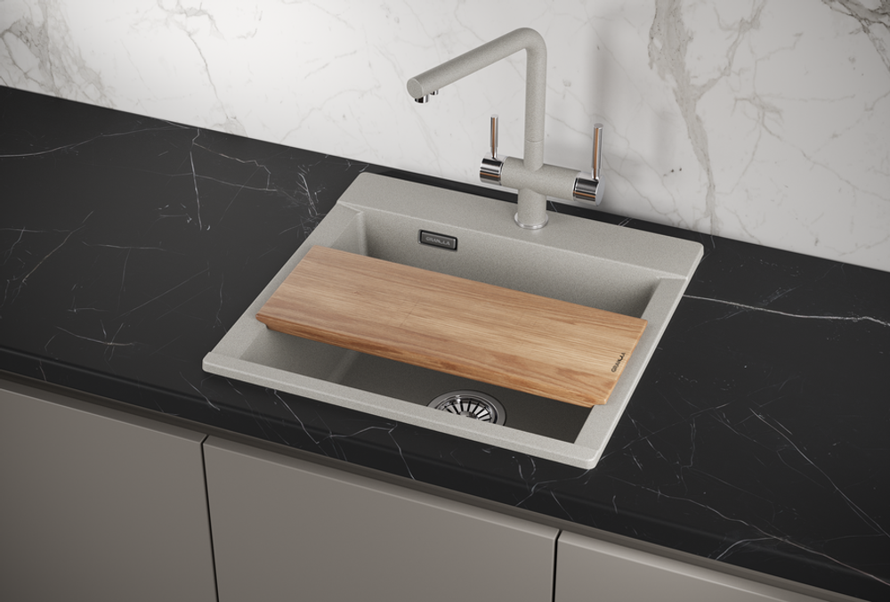 Granula ES-5201, БАЗАЛЬТ, кухонная мойка, кварц, ESTETICA