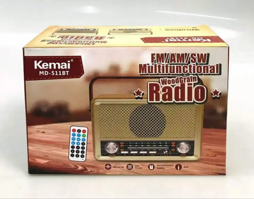 Радиоприемник Kemai MD-511BT +MP3плеер/пульт. Ретро стиль