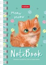 Блокнот А7, 40л, на гребне, клетка, Хатбер Кошарики