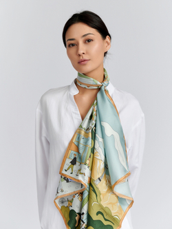 ПЛАТОК ШЕЛК | 90х90 см | "Алматы"