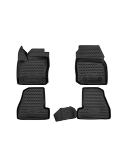 Коврики в салон для FORD Focus (IIIr), 2015-2019, 4 шт. (Повышенная устойчивость, повышенная износостойкость) FORMAT.3D1671210K