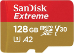 Карта памяти SanDisk Extreme microSDXC 128 ГБ Class 10, V30, A2, U3