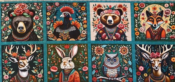 ВОЛШЕБНЫЙ ЛЕС #2 . купон,  100% хлопок Handmade Fabrics 1