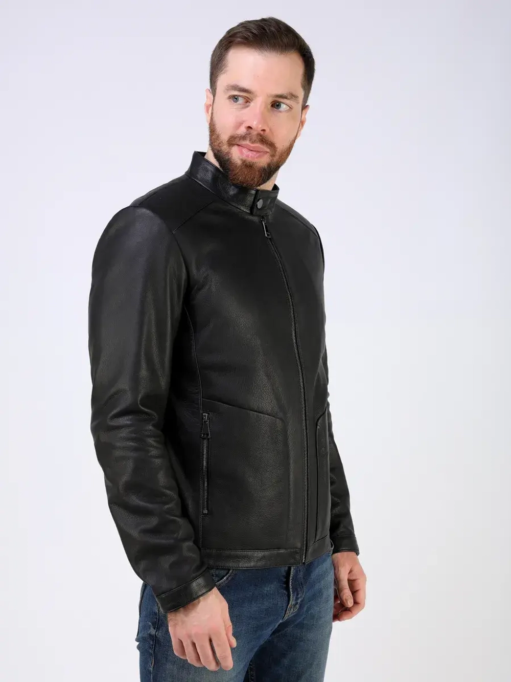 Кожаная куртка демисезонная