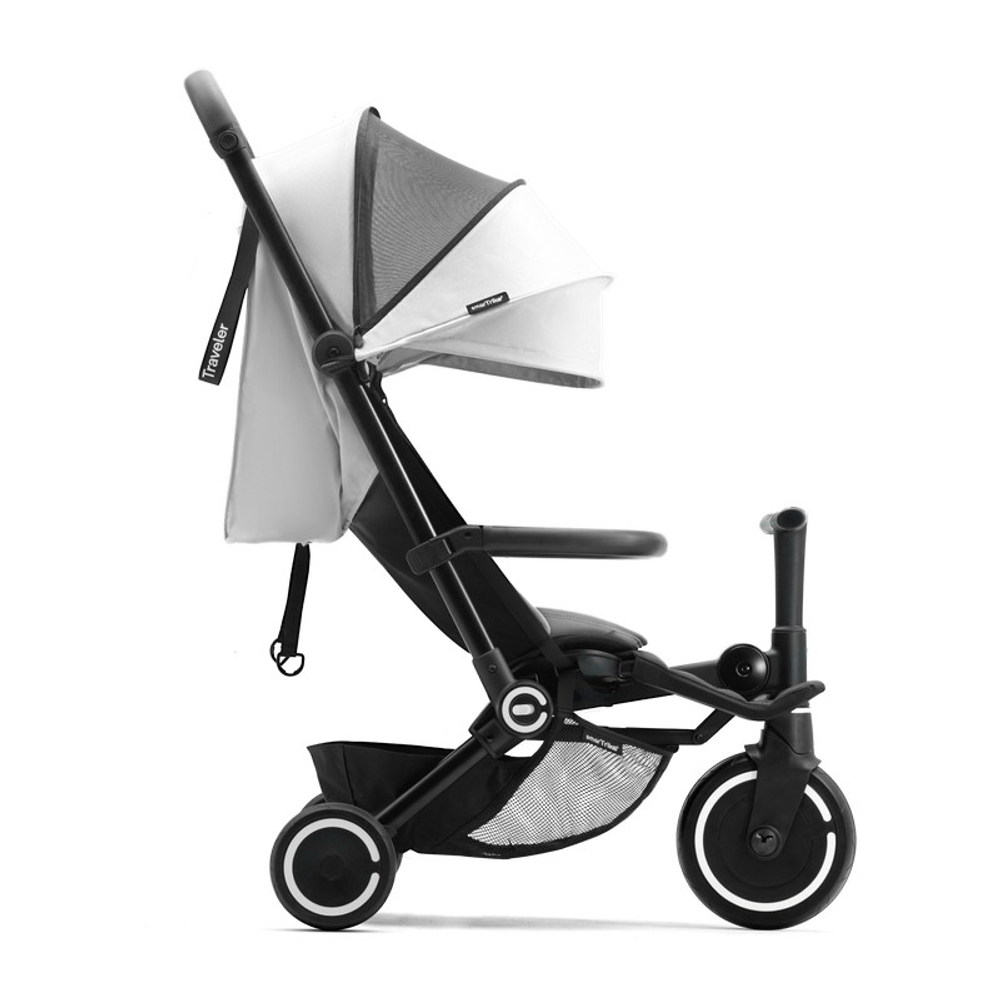 Трехколесный складной велосипед-коляска Smartrike Traveler Everest white