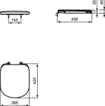 Сиденье и крышка для унитазов Ideal Standard TEMPO T679301