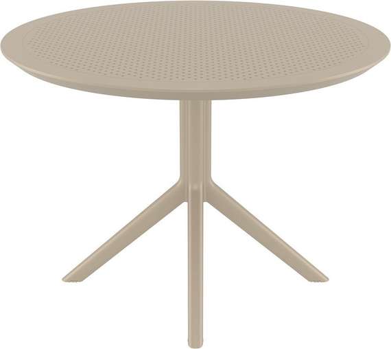 Пластиковый стол Sky Ø105 см, бежевый