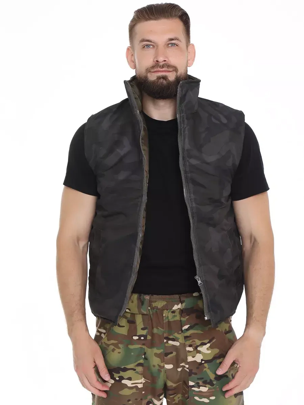 Утепленный Мужской зимний жилет камуфляжный BATKOVSKI ZZIMACHERMULTICAM