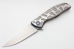 Нож Широгоров Flipper 95 S30V Т узор сатинирование подшипникифотография - 3