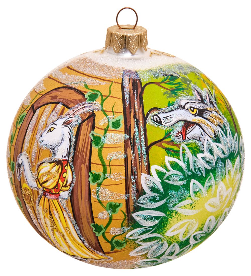 Элита НФШ-1448 Ел.украшение Шар «Коза и волк « 100 мм