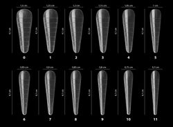 Irisk верхние формы с разметкой Over Tips Арочный миндаль, 120 шт