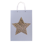 Пакет подарочный "Star" 44*31*12см, прозрач.окно в виде звезды с гологр.эфф.