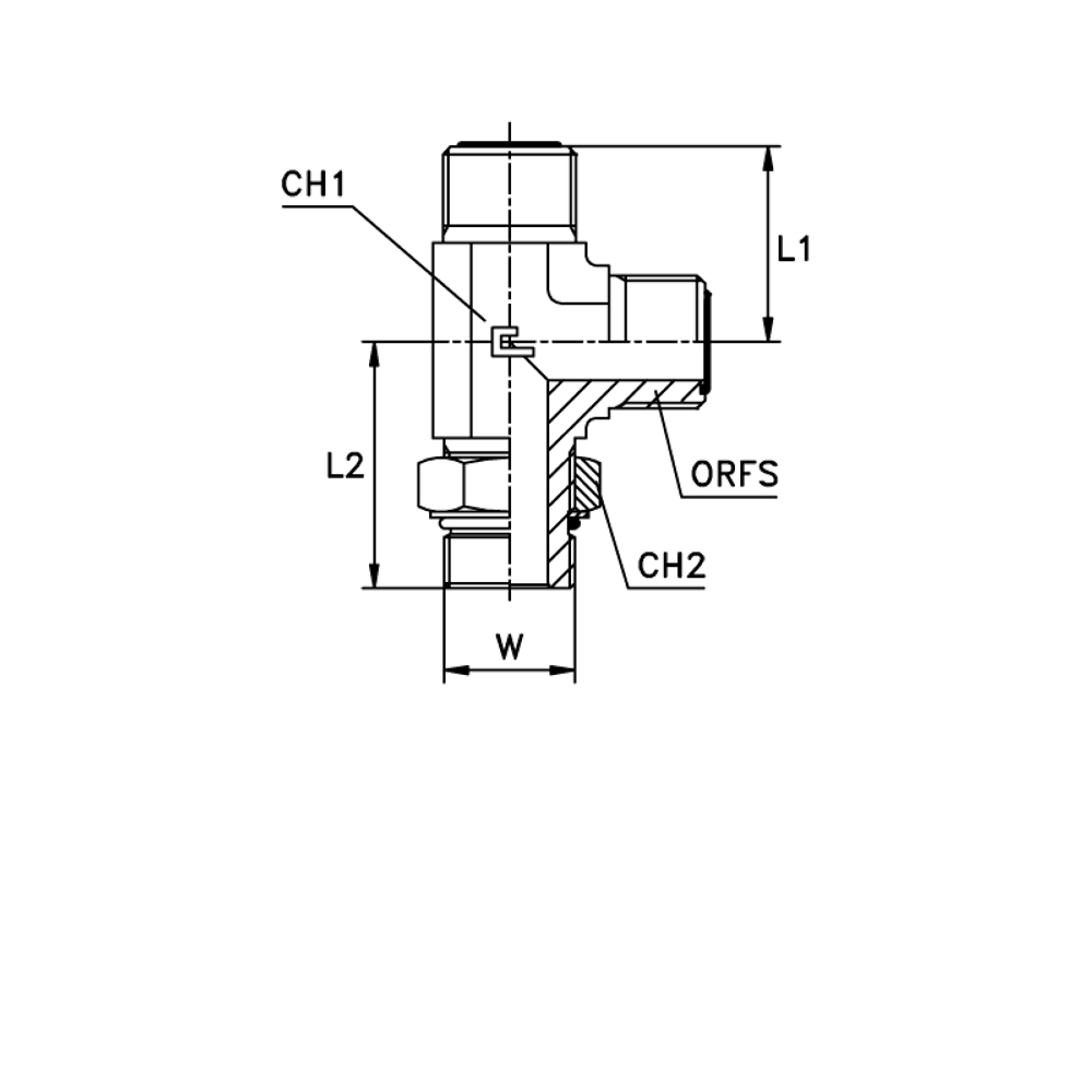 Штуцер FMLA ORFS 1'' D14-15-16 UNF 7/8'' удлиненный