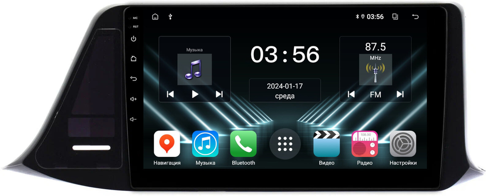 Магнитола для Toyota C-HR 2016-2023 (правый руль, вместо 200x100мм) - FarCar DX9-9549RF1 монитор 9" IPS на Android 13, 4+64Гб, CarPlay