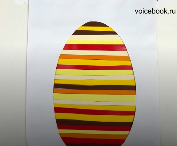 Делаем открытку на Пасху в виде яйца