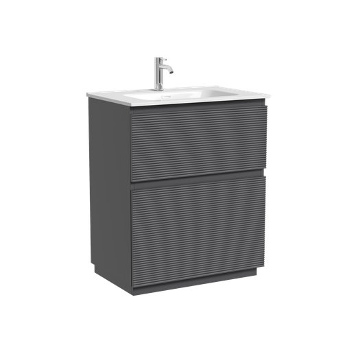 Тумба напольная Sancos Folk Floor 690х445х850, c двумя ящиками оснащенными доводчиками, Grey soft, арт.FL70FGS