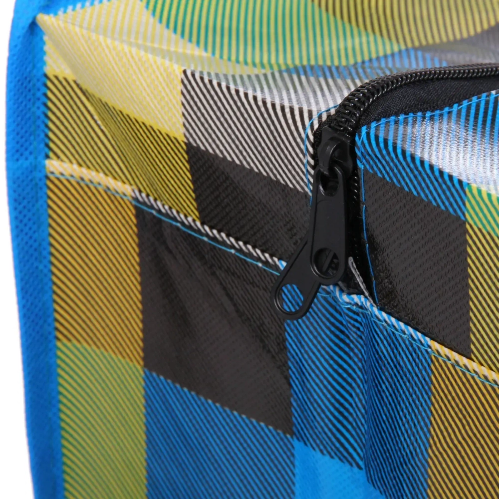 Сумка хозяйственная с внешним карманом « БАУЛ», цвет синий/чёрный, 70*55*23см