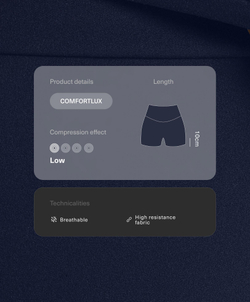 OYSHO Велосипедки Comfortlux с высокой посадкой длиной 10 см, синий