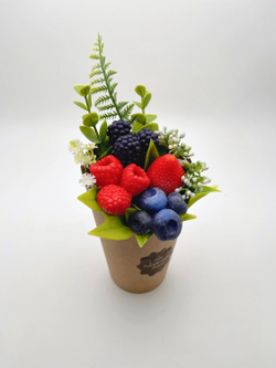 Смузи из ягод» мини-букет в крафт стаканчике подарок