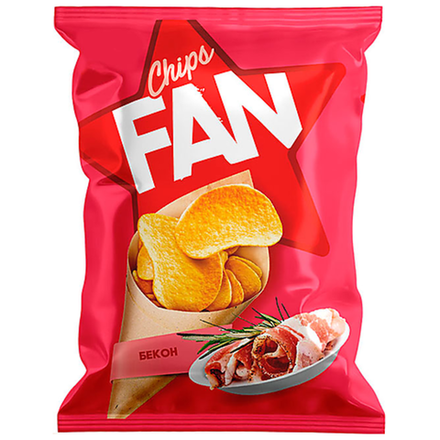 Чипсы картофельные Fan Бекон 120 гр