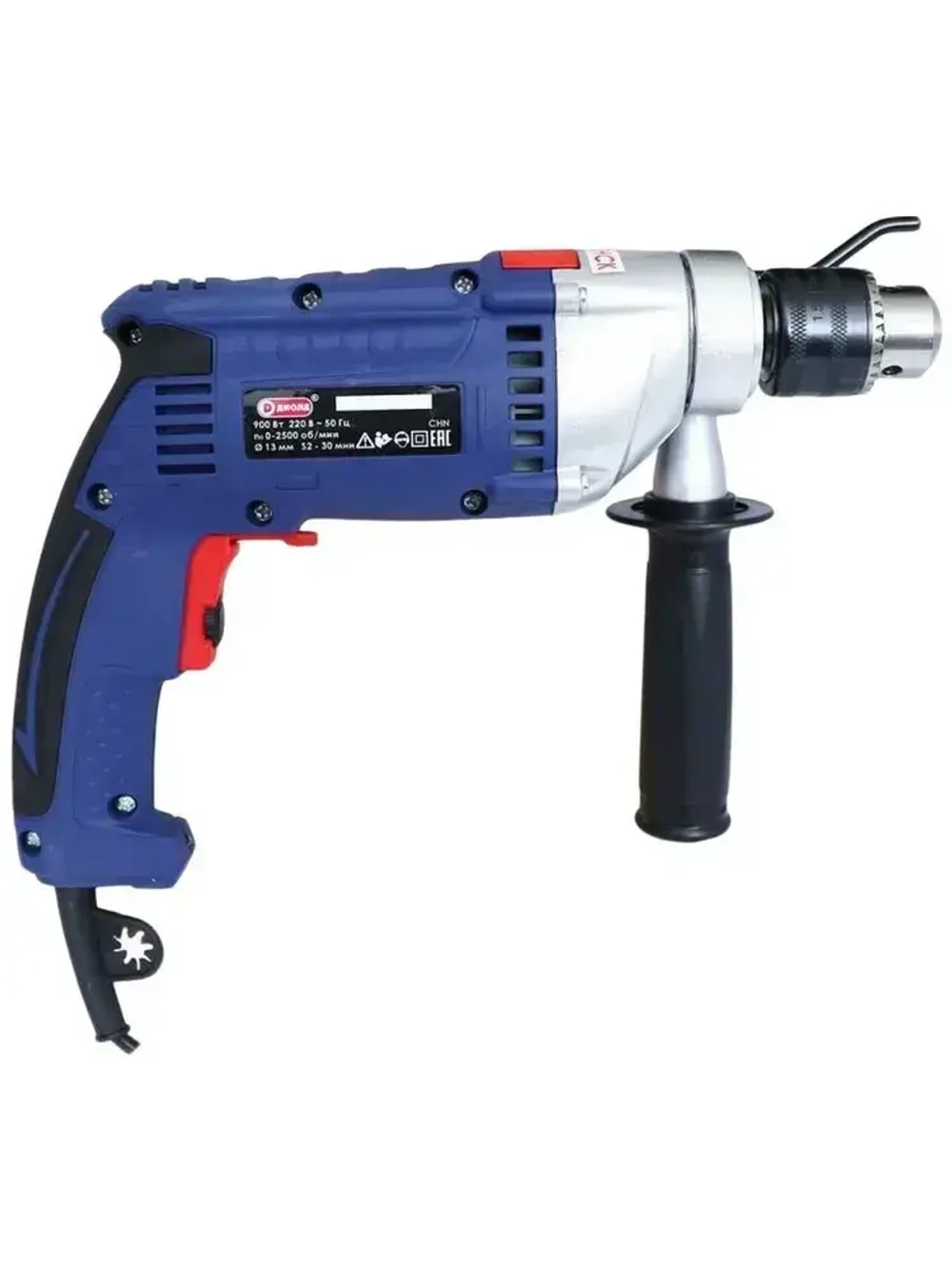 Дрель ударная сетевая ДИОЛД МЭСУ-6-01, 900Вт, 2500 об/мин, 40000 уд/мин