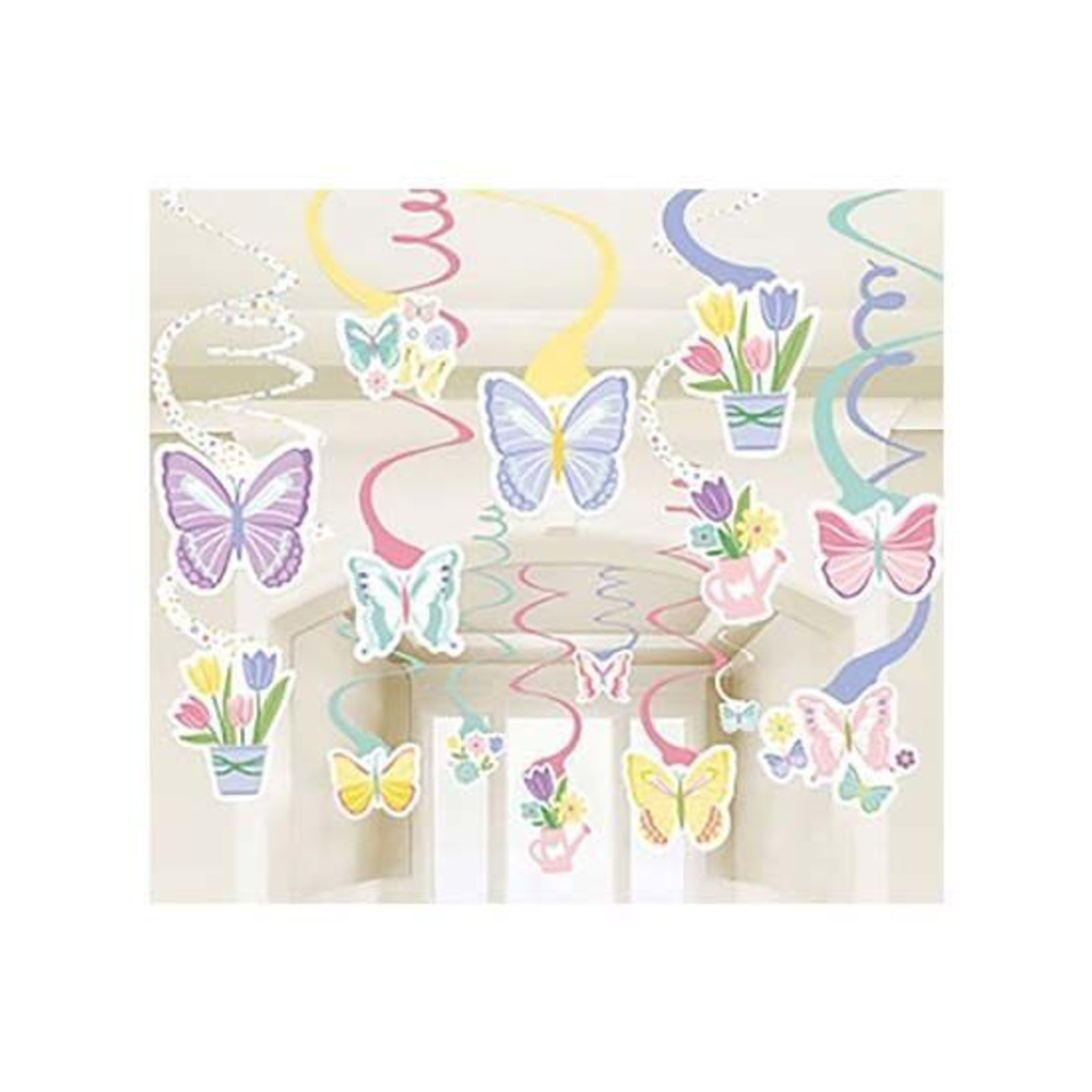 Спирали Бабочки Цветы нежные, 30 штук