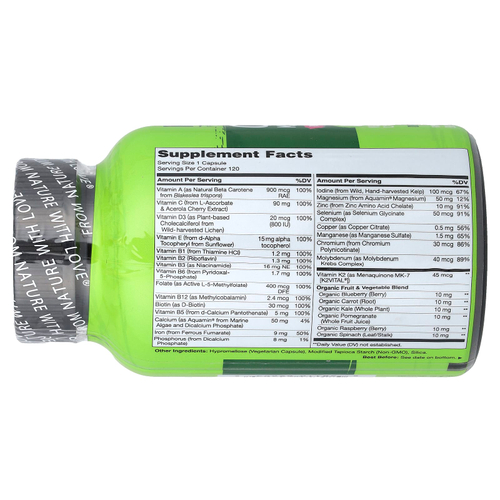 NATURELO, One Daily, мультивитамины для женщин, для приёма один раз в день, 120 вегетарианских капсул