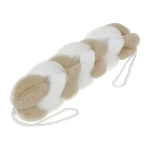 Мочалка для душа, косичка, 22см (42х5см с ручками), soft, 5 цветов, для бани и сауны, Ба