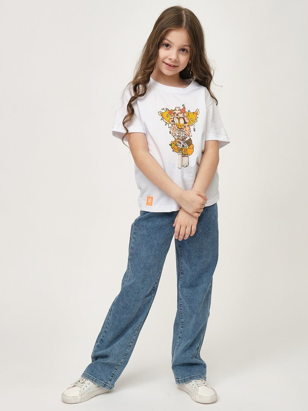 Детская футболка с принтом Gold (Размер: 128-134) (Цвет: белый)