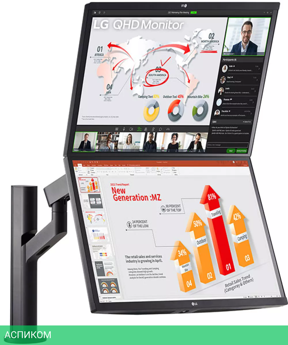 Монитор LG 27QP88DP-BS (2 шт.)