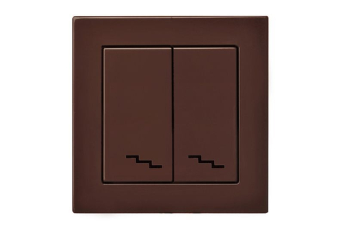Переключатель Двухклавишный Коричневый LIREGUS EPSILON